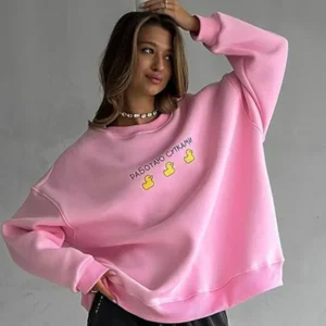 Bornladies Women's Loose Sweatshirt Loose Printing Hoodies Female Fashion Casual Oversized Autumn Winter Warm Couple Pullovers